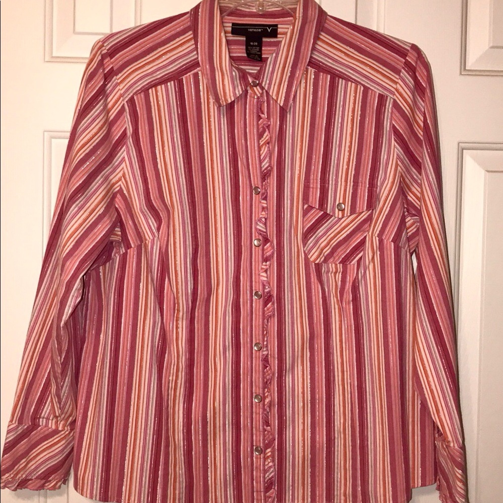 Venezia Stretchy Pink & Orange Top 18/20